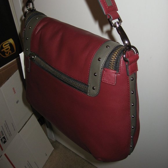 Anya Hindmarch Maxi Zip Studded Bi-Color Hobo/ Shoulder Bag - Picture 6 of 14